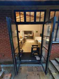 steel hinged door
