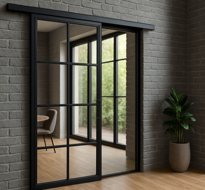 interior/ internal steel sliding door