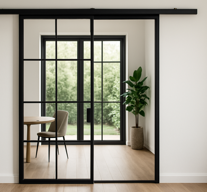 interior/ internal steel sliding door