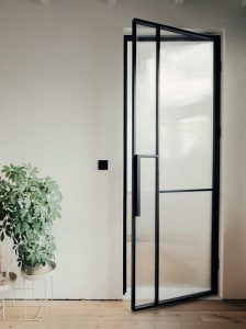 internal steel hinged door, hinged glass doors