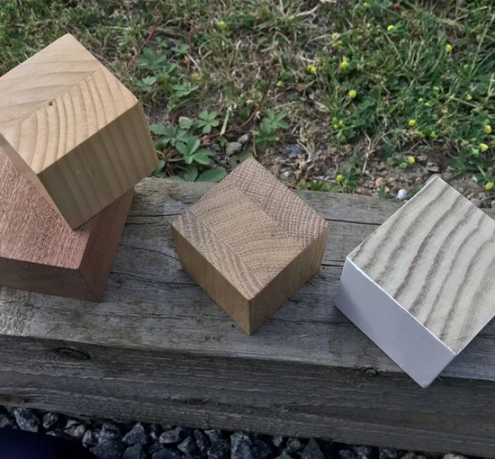 Blocks of timber window and door material