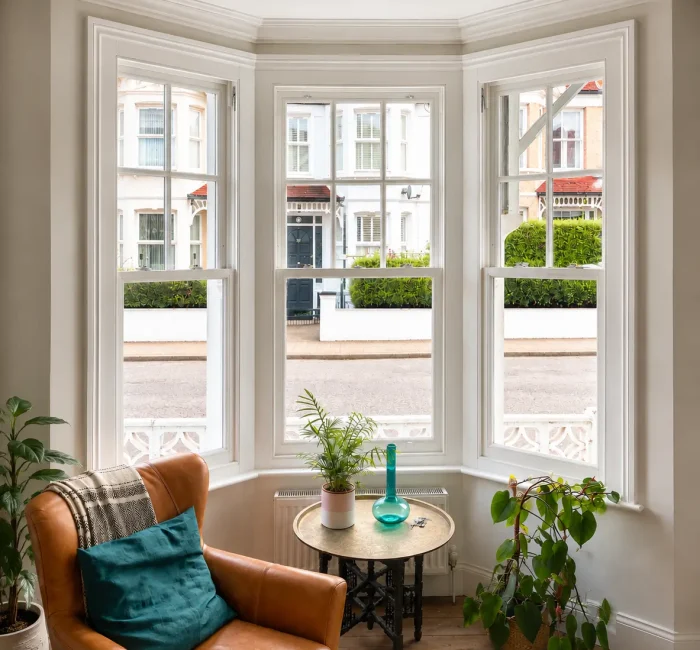 timber bay window