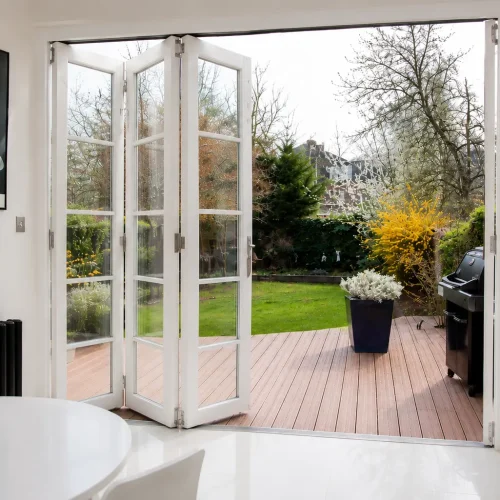 timber bi-fold sliding doors
